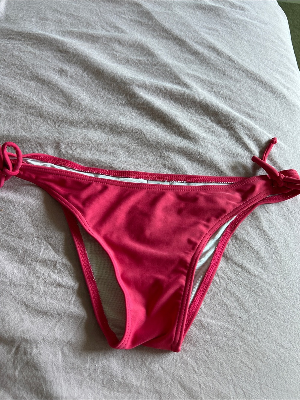 Women's Hot Pink Tie-Side Bikini Bottom